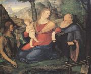 Jacopo de Barbari The Virgin and child Between John the Baptist and Anthony Abbot (mk05) painting